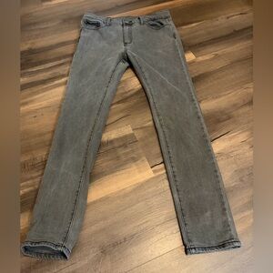 Mens MNML Faded Grey Skinny Jeans Size 34 Waist
